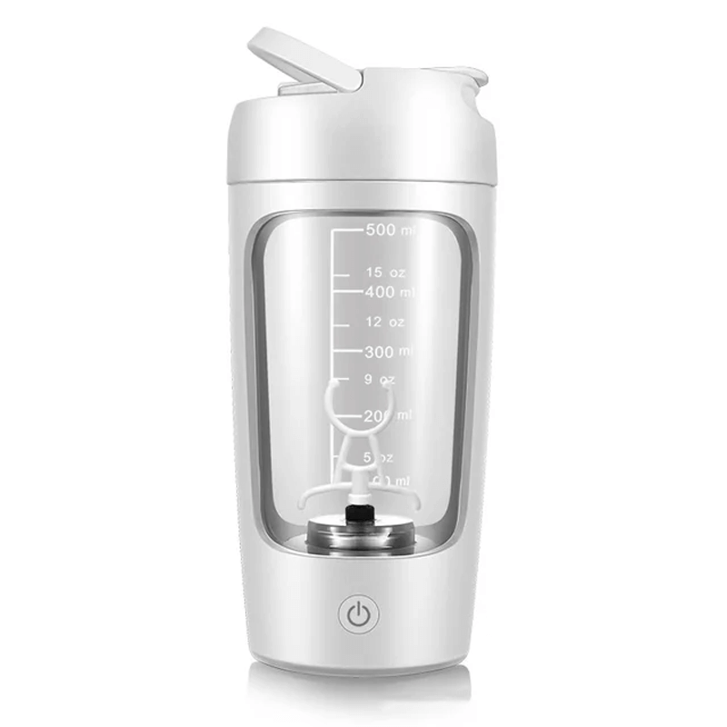 USB Elektrisk Proteinshakerflaska - 650 ml | Inbyggd Pulverförvaring | Sport & Träning Mixer