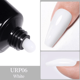 15 ml Rosa Nagelförlängningsgel - Poly Gel Kit med Borste & Mallar | Snabbtorkande UV LED Bygg-gel för Nybörjare & Proffs