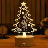 3D LED Nattlampa - Akrylplatta Bordslampa Figurer USB Lasergraverad