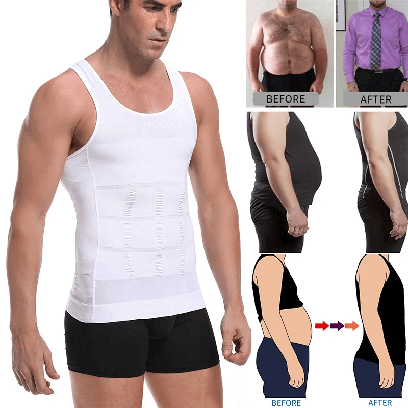 Herr Slimmande Body Shaper Väst - Kompressionströja