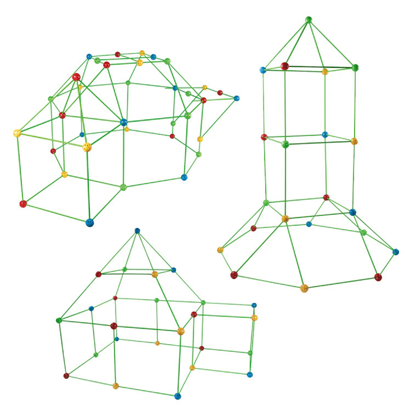 DIY 3D Lekhus Byggsats | Utbildande Present med Pinnar, Kreativt Set för Inomhus- och Utomhusaktiviteter